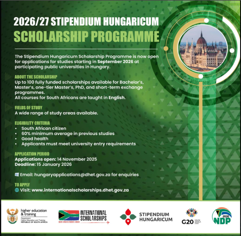 2026/27 STIPENDIUM HUNGARICUM SCHOLARSHIP PROGRAMME